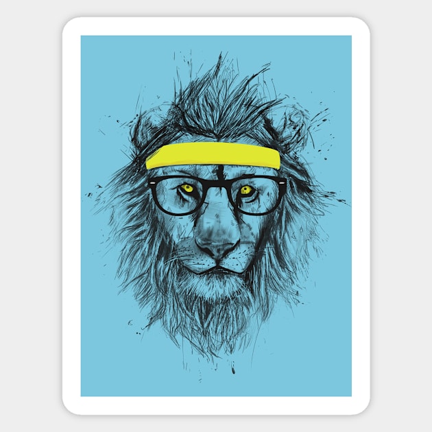 Hipster lion Sticker by soltib